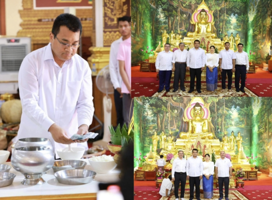 ឯកឧត្តម ប៉េង ពោធិ៍នា រដ្ឋមន្ត្រីក្រសួងសាធារណការ និងដឹកជញ្ជូន និងលោកជំទាវ បានអញ្ជើញជាអធិបតីក្នុងពិធីរាប់បាត្រ បង្សុកូល វេរភត្ថាហារប្រគេនចង្ហាន់ព្រះសង្ឈ នៅវត្តបទុមវតីរាជវរារាម នៃពិធីកាន់បិណ្ឌវេនទី៥