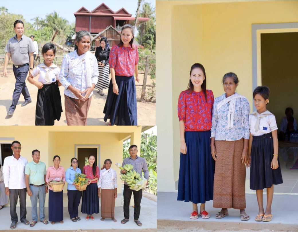 ផ្ទះទេវតា១ខ្នងដោយមានភ្ជាប់អណ្ដូងទឹកស្អាត និងប្រព័ន្ធភ្លើងសូឡា ជាអំណោយដ៏ថ្លៃថ្លារបស់សម្តេចតេជោ ហ៊ុន សែន និងសម្តេចកិត្តិព្រឹទ្ធបណ្ឌិត ប៊ុន រ៉ានី ហ៊ុនសែន,សម្ដេចមហាបវរធិបតី ហ៊ុន ម៉ាណែត និងលោកជំទាវបណ្ឌិត ពេជ ចន្ទមុន្នី ហ៊ុនម៉ាណែត ត្រូវបានលោកជំទាវ ហ៊ុន ម៉ាណា ប្រគល់ជូនលោកយាយទុគតជន នៅខេត្តកំពង់ធំ..