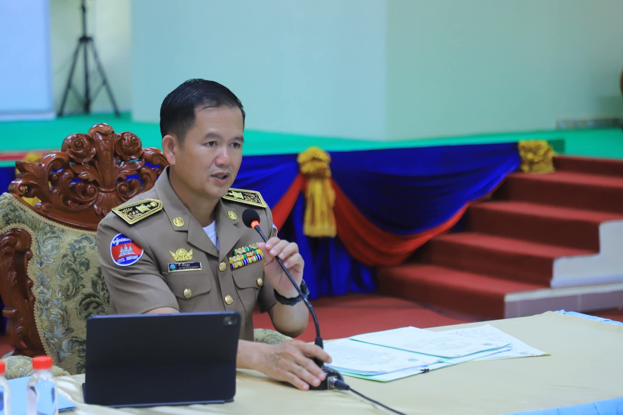 កិច្ចប្រជុំត្រួតពិនិត្យការអនុវត្តការងារ របស់ទីចាត់ការអន្តរវិស័យ នៅសាលាខេត្តកណ្ដាល..